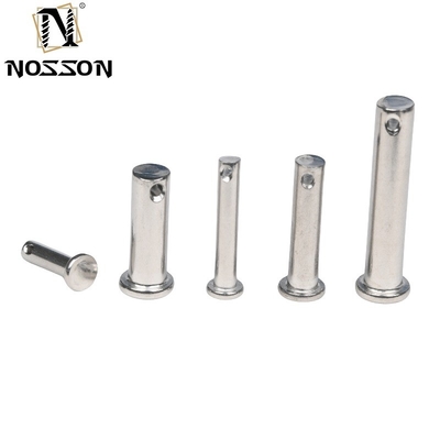Customized Stainless Steel Hollow Pin Cylindrical Dowel Pins Internal Threaded Round Head Clevis Pins with Bright Finish
