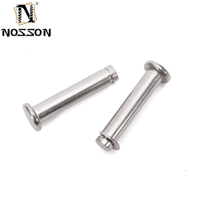 DIN1444 Standard Clevis Pins Non-Thread Round Flat Head Safety Lock Pin with R Clip Hole in Custom Stainless Steel