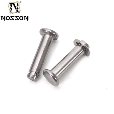 DIN1444 Standard Clevis Pins Non-Thread Round Flat Head Safety Lock Pin with R Clip Hole in Custom Stainless Steel