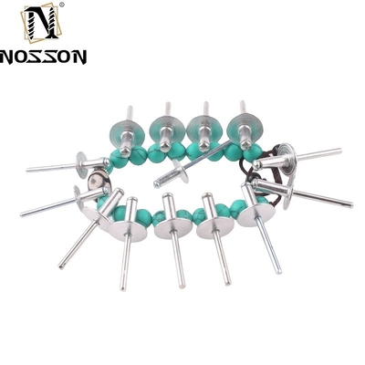 Aluminium Steel Blind Rivet Dome Head Open End Type Color Paint Industry Standard with Large Flange and Groove Design