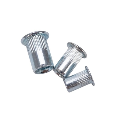 ZINC PLATED Aluminum Rivetnuts Blind Set Nutserts Threaded Insert Nutsert Cap Flat Head Rivet Nuts M3 M4 M5 M6 with 304 Stainless Steel