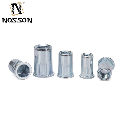 ZINC PLATED Aluminum Rivetnuts Blind Set Nutserts Threaded Insert Nutsert Cap Flat Head Rivet Nuts M3 M4 M5 M6 with 304 Stainless Steel