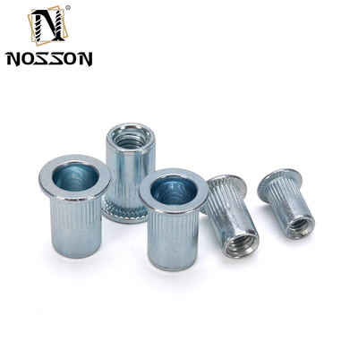 ZINC PLATED Aluminum Rivetnuts Blind Set Nutserts Threaded Insert Nutsert Cap Flat Head Rivet Nuts M3 M4 M5 M6 with 304 Stainless Steel
