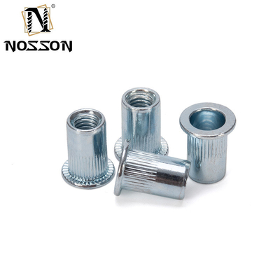 ZINC PLATED Aluminum Rivetnuts Blind Set Nutserts Threaded Insert Nutsert Cap Flat Head Rivet Nuts M3 M4 M5 M6 with 304 Stainless Steel
