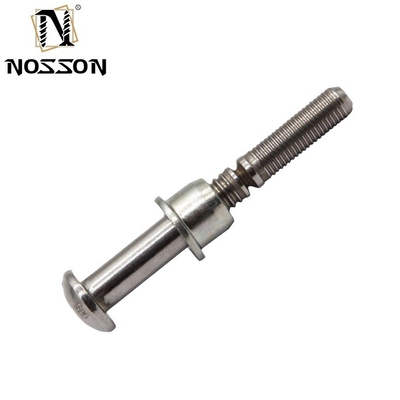 Bright Finish C50L Dome Head Ring Grooved Lock Bolt with Nut Collar High Tensile Strength Uncoated Stainless Steel Uncoate