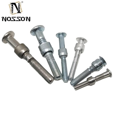 Bright Finish C50L Dome Head Ring Grooved Lock Bolt with Nut Collar High Tensile Strength Uncoated Stainless Steel Uncoate
