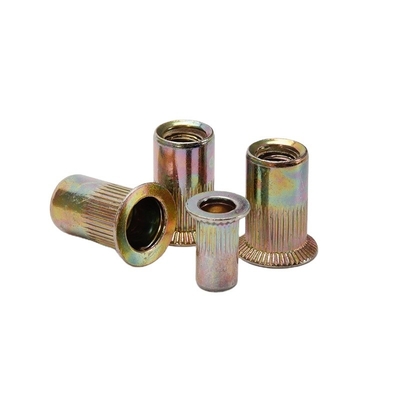 DIN Standard Customized Flat Head Rivet Nut Pressure Threaded Inserts for Oil Gas Industry in Metric Measurement System