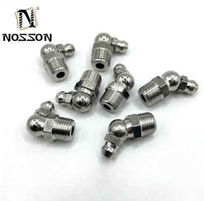 Customized Size White Zinc Plated Grease Nipple Fitting Straight Type for Pipe Lines Connect Connection
