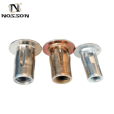 Healthcare Metric Stainless Steel Galvanized Zinc Steel Pre Bulbed Threaded Inserts Slotted Body Inserts Cross Nut Plus Nut Lantern Rivet Nut