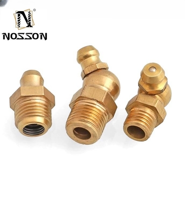 Customized Size All Thread Nipple 6mm 8mm 10mm 12mm 45 90 Degree Grease Fitting for Cars Reducing Hexagon Head Code