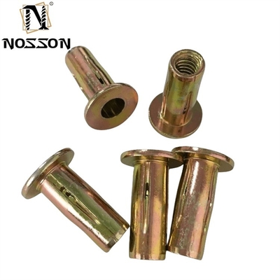 Customizable DIN Standard Stainless Steel/Carbon Steel Automotive Parts Slotted Expansion Rivet Nut for Galvanized Finish