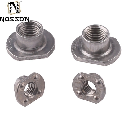 M6 M8 M10 Stainless Steel Furniture Connector Flat Round Base Threaded Barrel T Weld Nut for Oil Gas Systems Applications