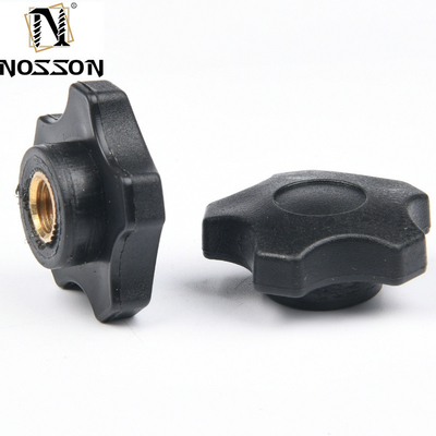 DIN Standard M5 M6 M8 Stainless Steel Plastic Bakelite Knob Three Headed Hand Tightening Nuts for Metric Measurement
