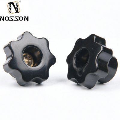 Chrome Plated Oil Gas Plastic Knurled Clamping Nuts Knob Handle Star Knob Assortment Kit M4/M6/M8/M10 Threaded Hand Knob