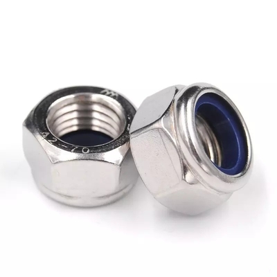 304 Stainless Steel Metric Hex Lock Nut M5 Nylon Insert for DIN Standard and Imperial Inch Measurement System