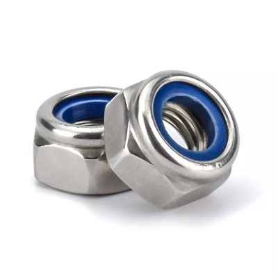 304 Stainless Steel Metric Hex Lock Nut M5 Nylon Insert for DIN Standard and Imperial Inch Measurement System