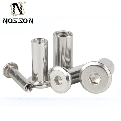 8-50mm Length Galvanized Stainless Steel Furniture Connector Bolts and Sleeve Barrel Cap Nut M3 M4 M5 M6 M8 M10 for Sturdy Furniture