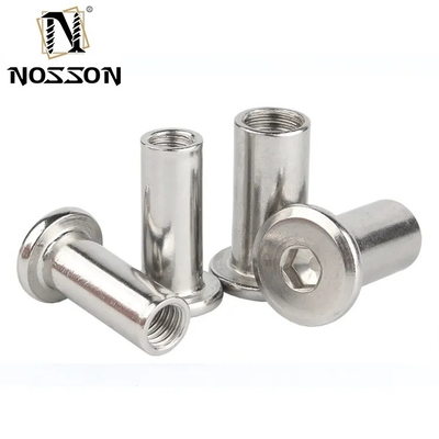 8-50mm Length Galvanized Stainless Steel Furniture Connector Bolts and Sleeve Barrel Cap Nut M3 M4 M5 M6 M8 M10 for Sturdy Furniture