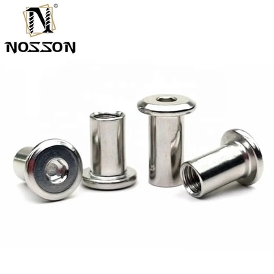 Metric Flat Head Hex Socket Sleeve Barrel Nut for High Precision Stainless Steel M6 Metric Measurement System in ISO Standard
