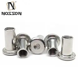 Metric Flat Head Hex Socket Sleeve Barrel Nut for High Precision Stainless Steel M6 Metric Measurement System in ISO Standard