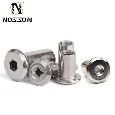 Metric Flat Head Hex Socket Sleeve Barrel Nut for High Precision Stainless Steel M6 Metric Measurement System in ISO Standard