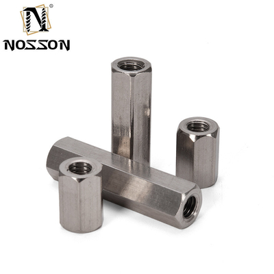 Mining Stainless Steel 201/304/316 Hexagon Threaded Connecting M4 M5 M6 M16 Long Hex Coupling Nuts DIN6334 3/8&quot;-16 x 1-1/8