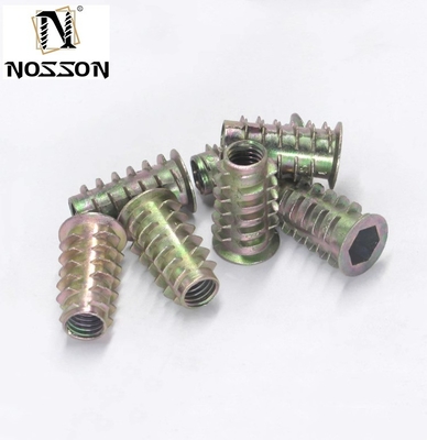Polished Finish Zinc Plated Insert Nut for Furniture Embedment in Metric Measurement System Aluminum Zinc Alloy 6061 6063