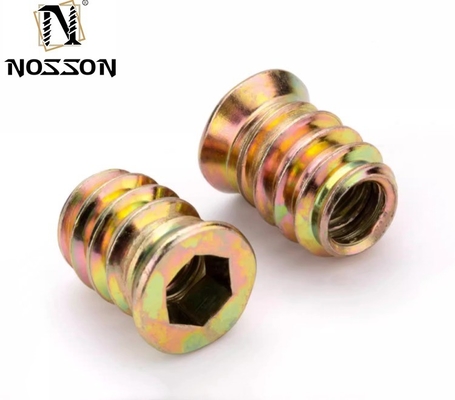 Metric Measurement System Color Zinc Plated M6 M8 M10 Furniture Wood Insert Nut for Wood General Industry
