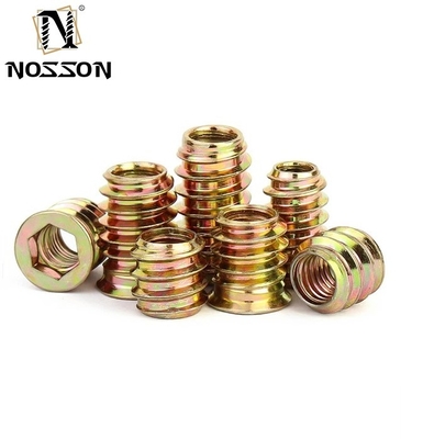 Stainless Steel 201/304/316 Metric Measurement System M6 M8 M10 Threaded Wood Insert Nuts for Furniture and Long-Lasting