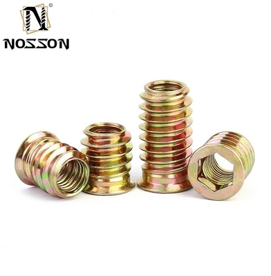 Stainless Steel 201/304/316 Metric Measurement System M6 M8 M10 Threaded Wood Insert Nuts for Furniture and Long-Lasting
