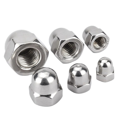 7mm Color Options Stainless Steel 201/304/316 Hex Dome Cap Nuts with Blue Phosphate Finish and Metric Measurement System