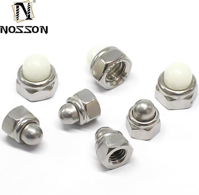 Metric Measurement System Galvanized Carbon Stainless Steel Hex Domed Hat Cap Nuts M6 M8 M12 with Chrome Plated Finish
