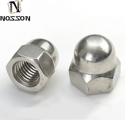 Metric Measurement System Galvanized Carbon Stainless Steel Hex Domed Hat Cap Nuts M6 M8 M12 with Chrome Plated Finish