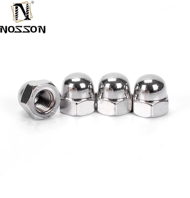 Metric Measurement System Galvanized Carbon Stainless Steel Hex Domed Hat Cap Nuts M6 M8 M12 with Chrome Plated Finish
