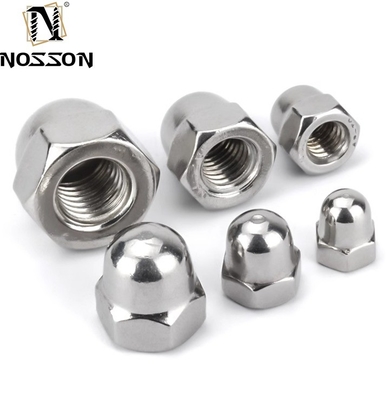 Food Beverage Industry M6 M8 M12 Zinc Plated Carbon Steel Hex Domed Hat Cap Nuts for Construction Applications