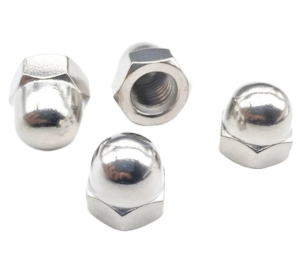 GB Standard Plain Finish Stainless Steel 201/304/316 Hex M5 Connecting Domed Head Cap Nut for Industrial Applications
