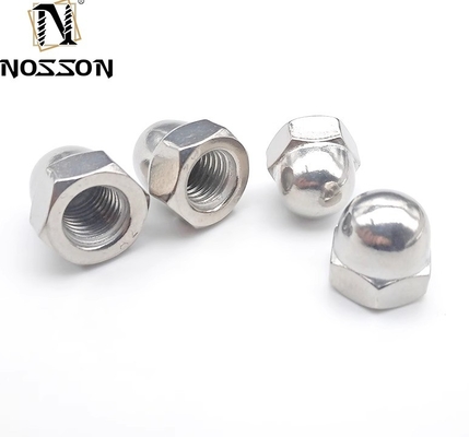 GB Standard Plain Finish Stainless Steel 201/304/316 Hex M5 Connecting Domed Head Cap Nut for Industrial Applications