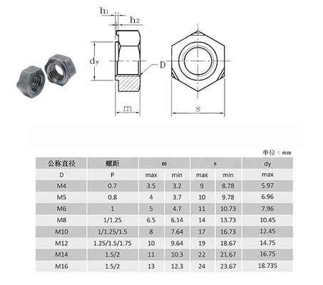Metric Measurement System Carbon Steel Projection Weld Spot Nut Hexagon Weld Nuts with Galvanized Finish and Stainless Steel