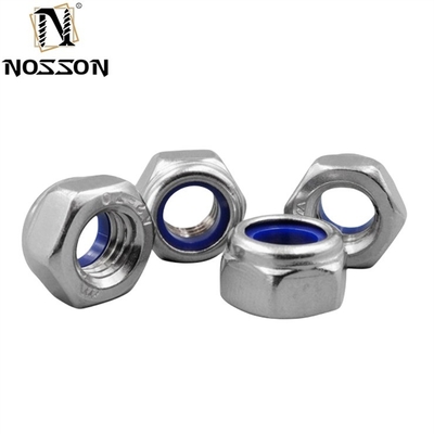 GB Standard Stainless Steel SS201/304/316 Hexagon Nylon Insert Self Locking Nut DIN982 Plain Finish for Mining Equipment