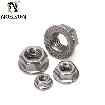 ZINC PLATED 304 Stainless Steel Hexagon Flange Nut M3 M4 M5 M6 M8 M10 M12 M16 M20 Pinking Slip Locking Lock Nuts in and DIN Standard