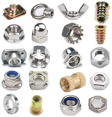 ZINC PLATED 304 Stainless Steel Hexagon Flange Nut M3 M4 M5 M6 M8 M10 M12 M16 M20 Pinking Slip Locking Lock Nuts in and DIN Standard