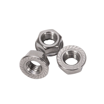 Metric Measurement System DIN6923 SS304 SS316 Standard M6 M7 M8 M10 Large Serrated Hex Flange Nuts for General Industry