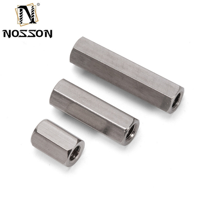 M3 M4 M5 M6 M8 M10 Black Oxide Finish Female Thread Straight Fitting Long Hex Sleeve Coupling Nut in 304 Stainless Steel
