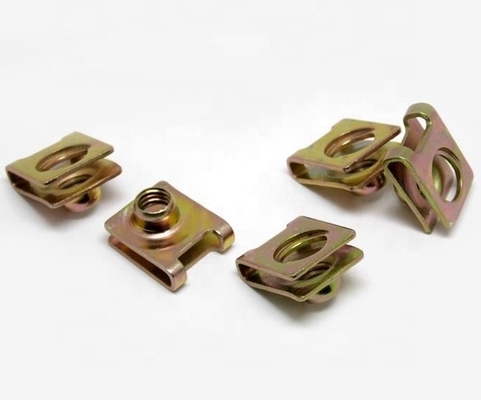 Item OEM Precision Nut Silvery Stainless Steel Spring U-Nut Clip Nut with Spot Design and Cadmium Plated Finish
