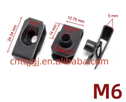 Item OEM Precision Nut Silvery Stainless Steel Spring U-Nut Clip Nut with Spot Design and Cadmium Plated Finish