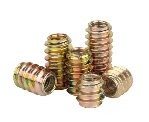 Brass Insert Furniture Nut for Wood Metric Measurement System M3 M4 M5 M6 M8 M10 M12 ANSI Standard Customized Professional