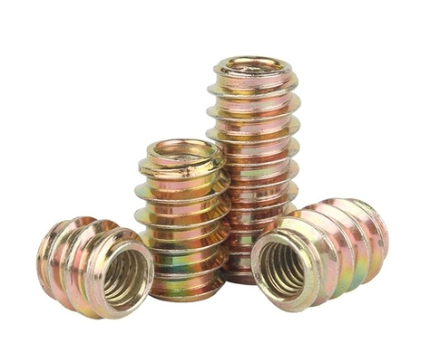 Brass Insert Furniture Nut for Wood Metric Measurement System M3 M4 M5 M6 M8 M10 M12 ANSI Standard Customized Professional