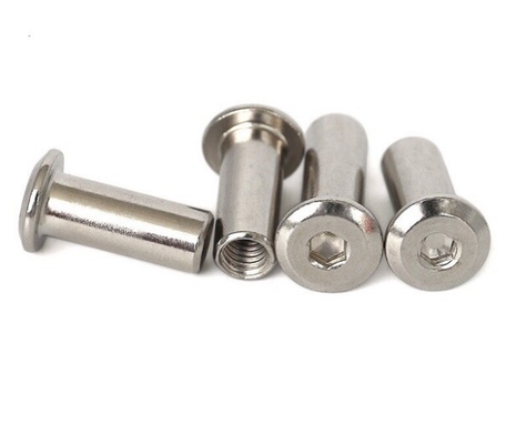 Imperial Measurement Automotive Stainless Steel M6 Socket Nut and Screw with Chrome Plated Finish Designed to JIS Standard