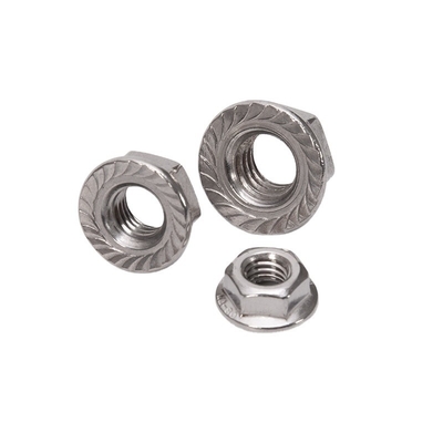12 Point Flange Nut DIN6923 Stainless Steel Self-locking with Black Oxide Finish and Imperial Inch Measurement System