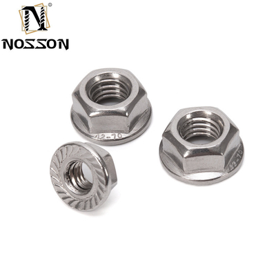 12 Point Flange Nut DIN6923 Stainless Steel Self-locking with Black Oxide Finish and Imperial Inch Measurement System